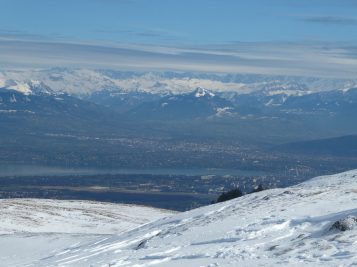 Le Mont-Blanc vu depuis les crêtes des Monts Jura